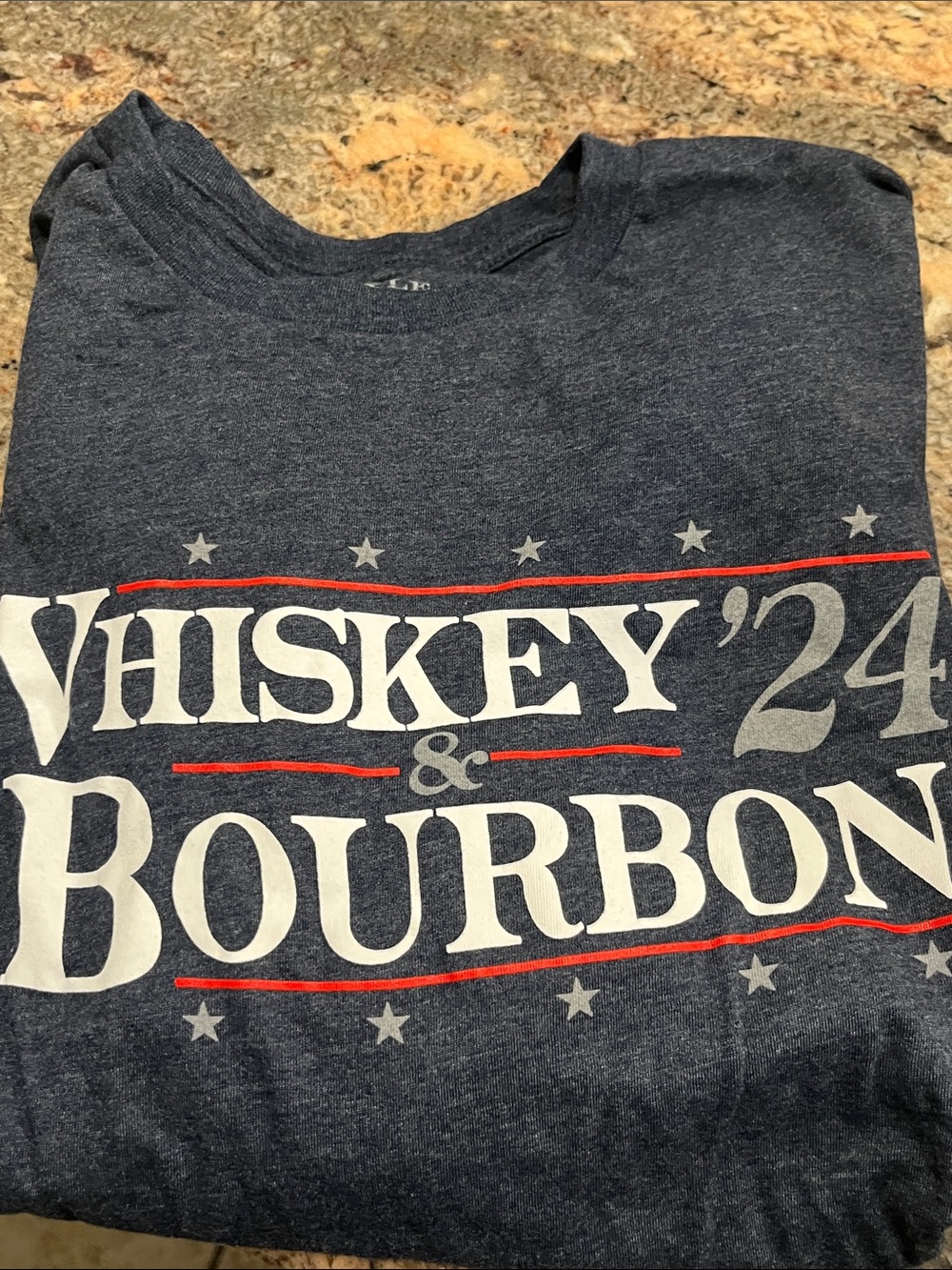 Grunt Style Navy Blue Whiskey '24 & Bourbon Graphic Tee  Never worn